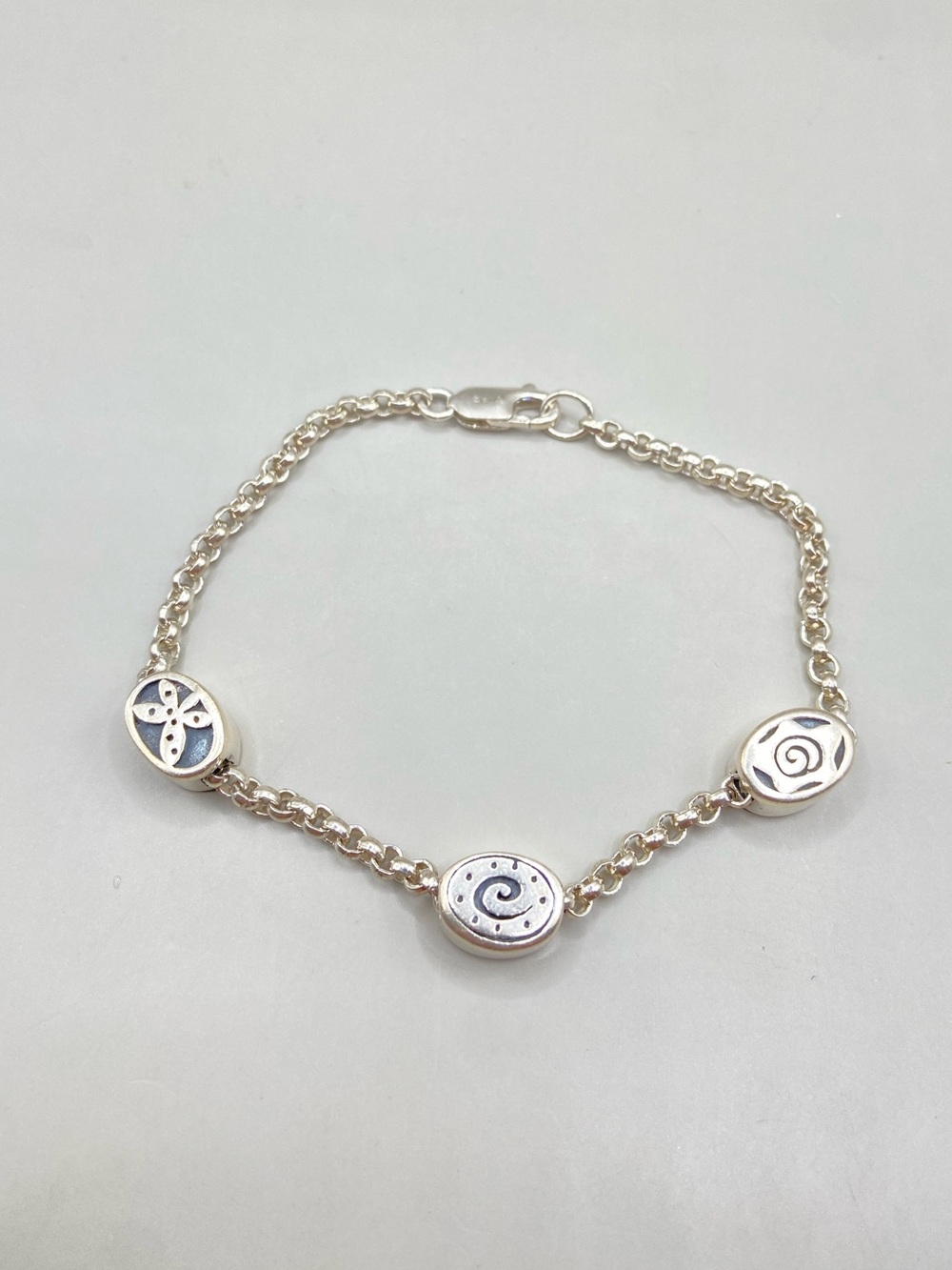 Bocco Sterling Silver Slide Bead Bracelet